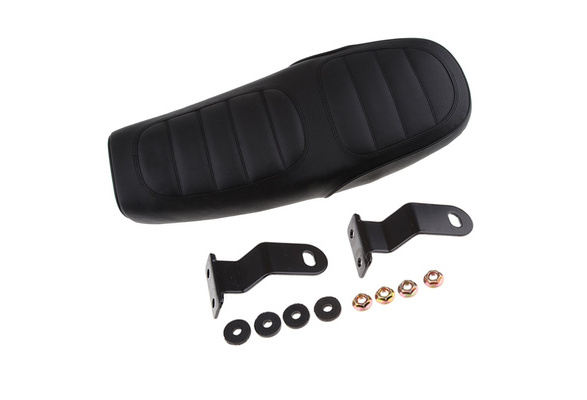Motorcycle Flat Brat Saddle Cafe Racer Vintage Seat Cushion Stylish Rhombus 63cm