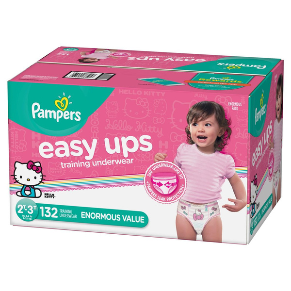 Pampers Easy Ups Training Underwear Girls, Size 4T-5T, 100 Count