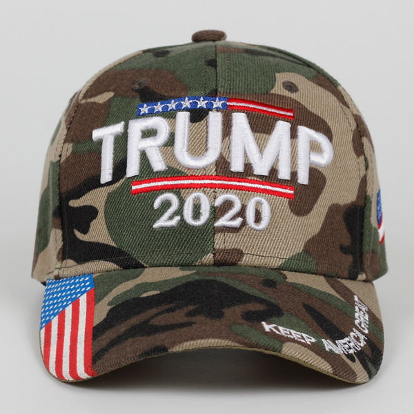 Donald Trump 2020 Hat - Keep America Great 3D Embroidery American Flag ...