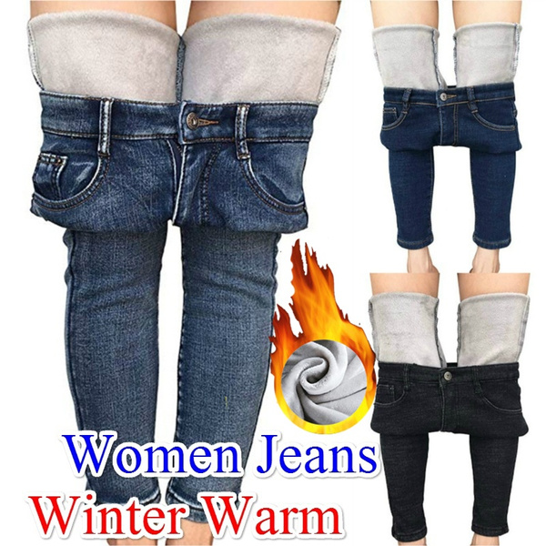 warm jeans for winter womens