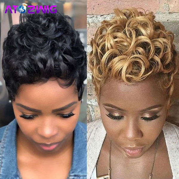 Fashion Finger Wave Wig Short Pixie Cut Wigs 4 Styles Wish