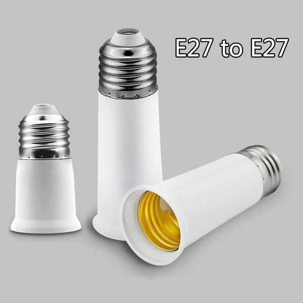 E27 to E27 Extension Socket Base Holder Light Bulb Lamp Cap Adapter Conv I2Q1 