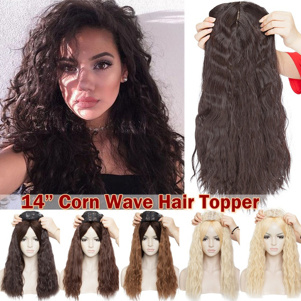 Top Toupee Hairpiece Full Head Topper Hair Extension Long Loose Wave Corn  Wave Hair Extension | Wish