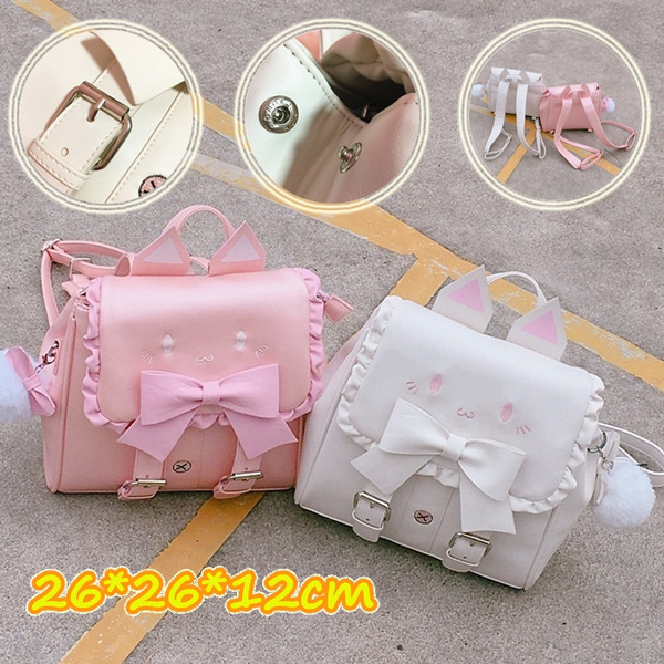 Details about   Lolita girl embroidery bow cute bunny ears Japanese student shoulder bag