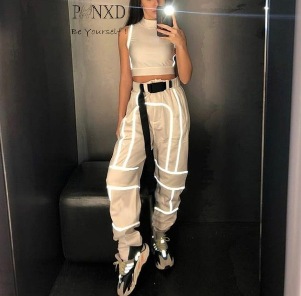 PANXD S-XL Reflective Pants Women 