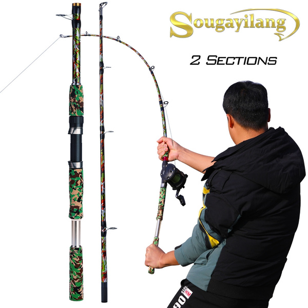 Sea Fishing Rod 1.65M Carbon Fiber 2 Sections Spinning Rod Sea Bass Inshore  Freshwater Saltwater Fishing Pole Rod | Wish