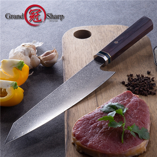 8.2 Inch Chef's Knife 67 Layers Japanese Damascus Kitchen Knife Kitche –  grandsharp-knives