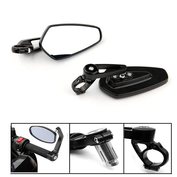 7/8" Handle Bar End Side Mirrors For Ducati 848 899 1098 1198 1199 959 Corse