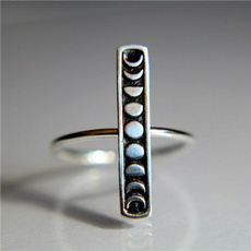 Jewelry, 925 silver rings, moonphasering, thinringforwomen