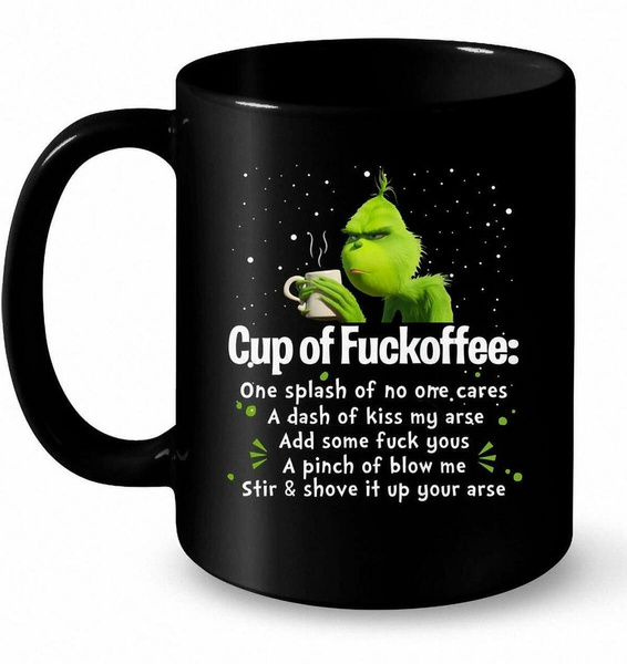 Funny Grinch Cup of F*ckoffee Christmas Mug - Teeholly