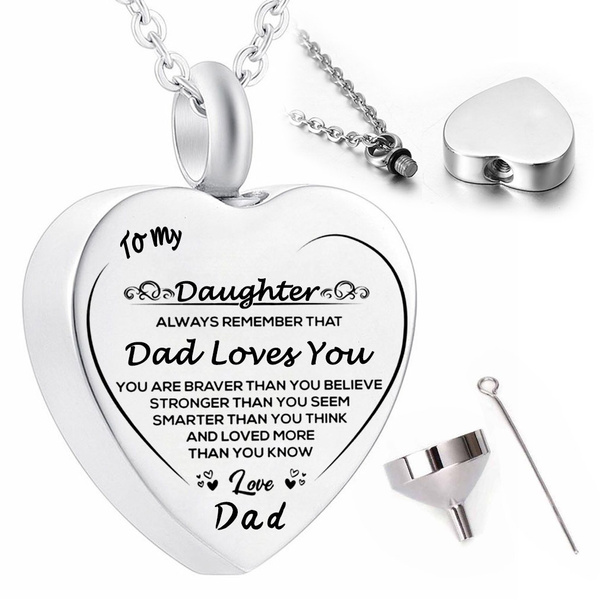 Yubnlvae Necklaces & Pendants Drop Necklace Necklace Memorial Daddy'  Angelss Keepsake Jewelry Wing Daughter Wingsss Dad Daughter and Heart for  Dad Heart Angelss Angelss Necklaces & Pendants B - Walmart.com