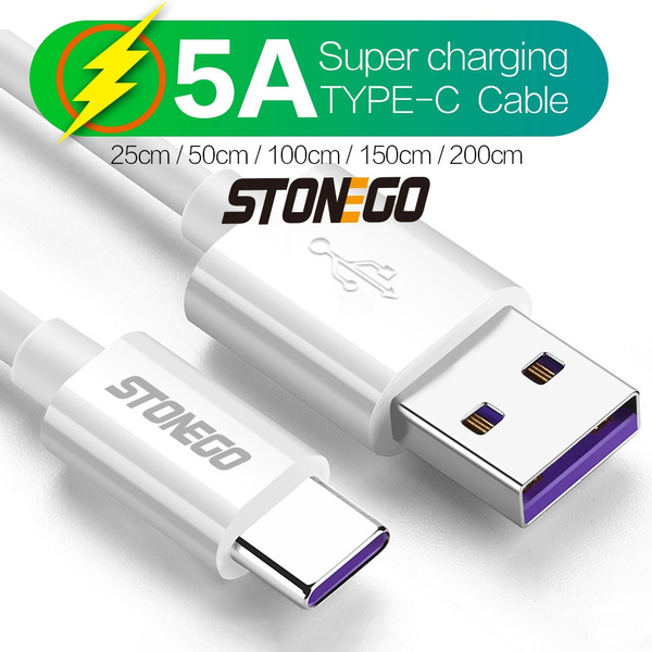 7BA4 Type-C Data Cable Universal Fast Charging Line USB Charger 5A QC3.0 