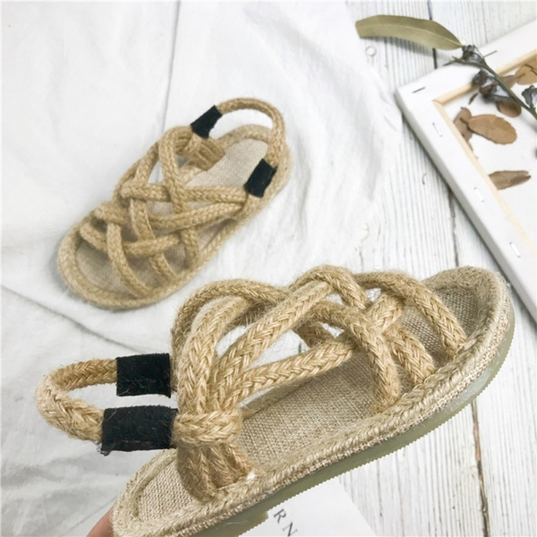 Summer women sandals Rope Plaited Knitted sandals soft sole shoe