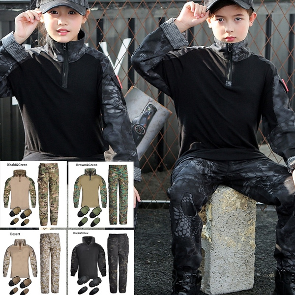 Kids Army Clothing BDU Military Tactical Gear Hunting Clothing For