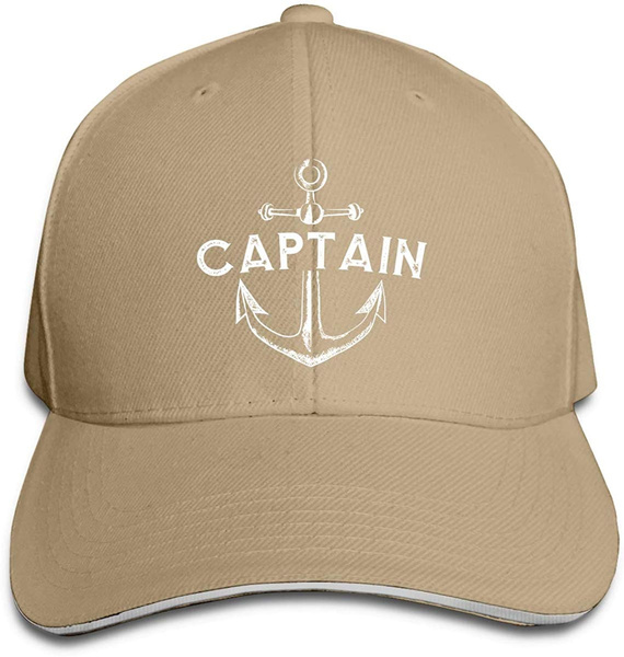 Captain with A Boat Anchor Unisex Trucker Hats Dad Baseball Hats Driver Cap 