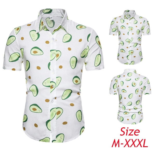 New Fashion Summer Avocado Print Men 