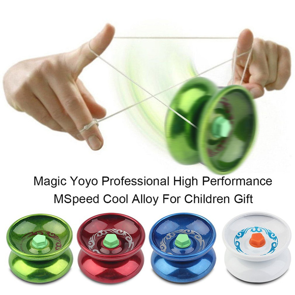 Fancysweety Magic Yoyo Professional Speed Cool Alloy Yoyo Leisure Walk Ball Hit Children Games For Gift Random Color Delivery