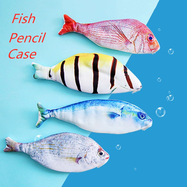 Creative Fish Shape Pencil Case Cute Korea Style Cloth Pencils Bags School  Supplies Stationery Hot Pen Box Gift