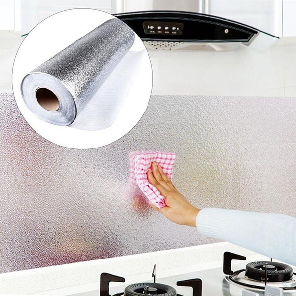 Kitchen Wall Stove Aluminum Foil Oilproof Stickers Antifouling Hightemperature Selfadhesive