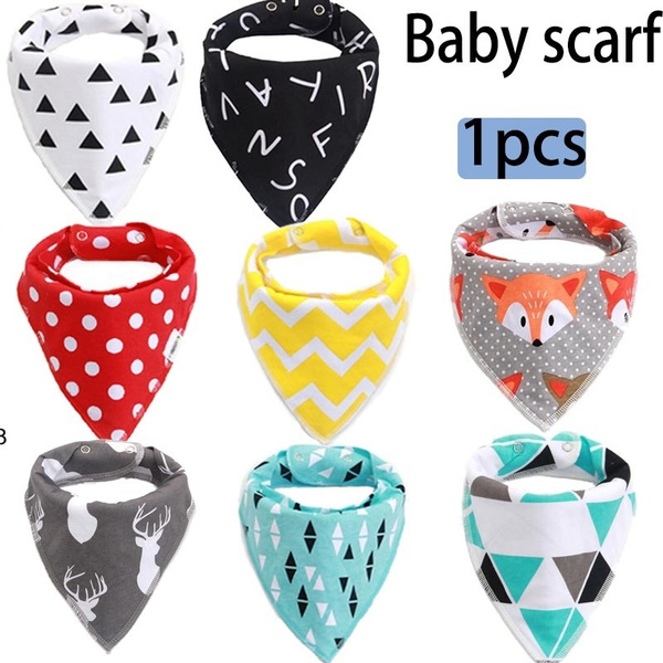 Infant Baby Kids Cotton Feeding Bandana Saliva Towel Dribble Triangle Headscarfs 