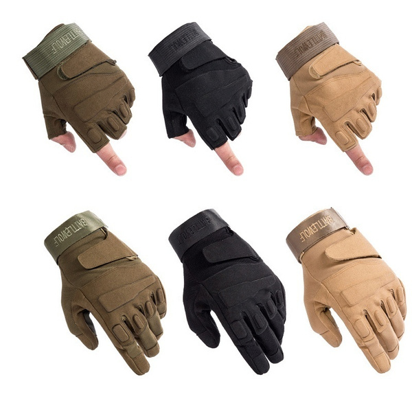Tactical Gloves Half Finger SWAT Military Airsoft Paintball Police Protect Armed 
