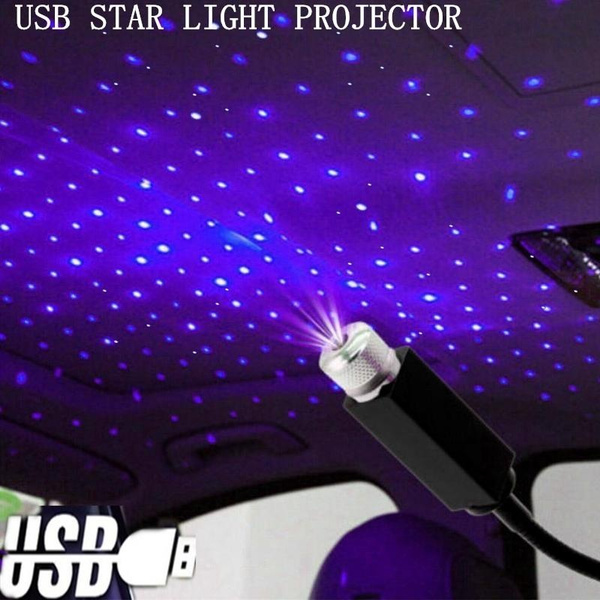 USB Car Interior Roof LED Ceiling Lights Sky Star Lamp Night