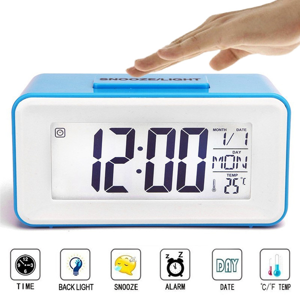 Led Digital Clock Snooze Alarm Kids Electronic Table With Calendar Temperature For Home Office Travel Wish Led Digital Clock Snooze Alarm, Alarm Clock With Snooze