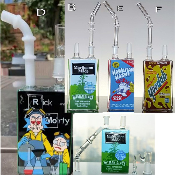 Hitman Glass Rig Rags Hitman Glass Box Dab Oil Rigs Beaker 8.5