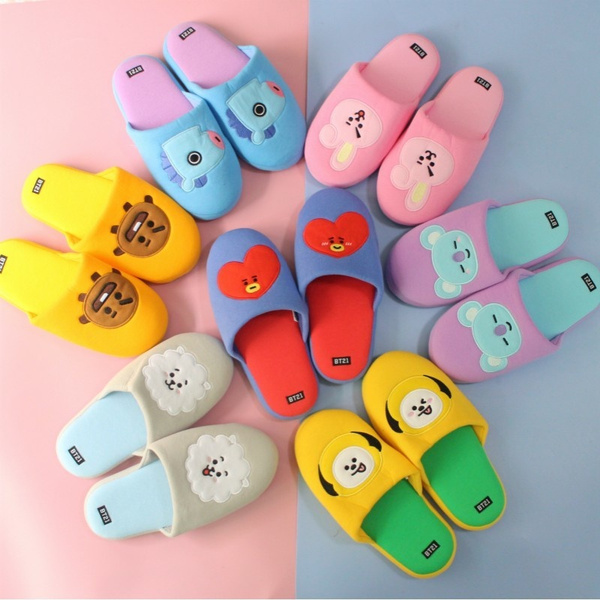 KPOP BTS BT21 Indoor Home Slippers TATA 