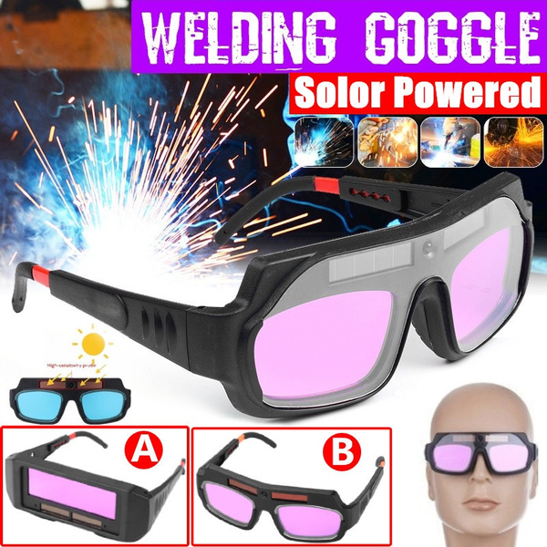 2 Types Solar Auto Darkening Welding TIG MIG Goggles Welder Eyes ...