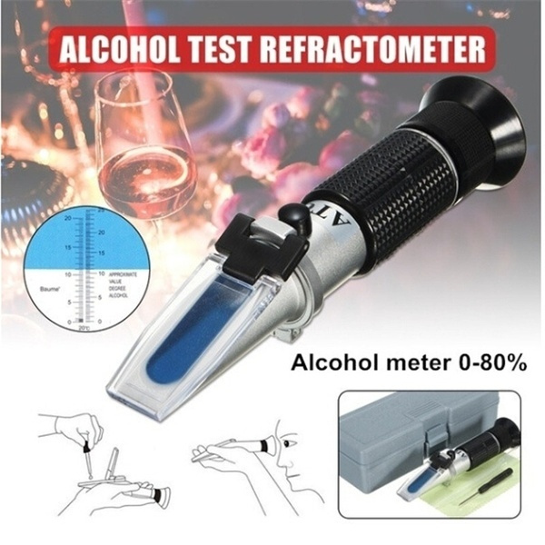 Handheld Alcohol Refractometer For Alcohol Test Optical 080 Meter