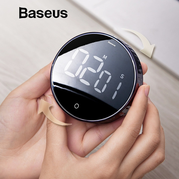 Baseus Magnetic Digital Timers Manual Countdown Kitchen Timer Countdown  Alarm Clock Mechanical Cooking Timer Alarm Counter Clock Meeting timer