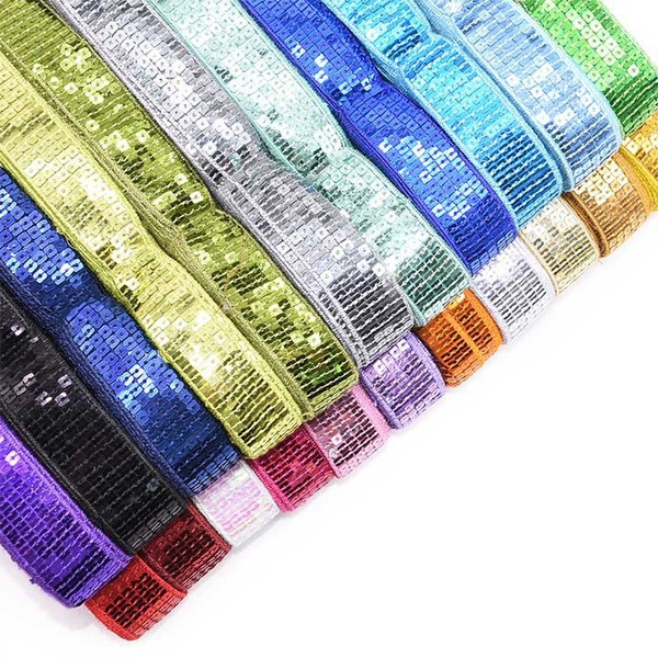 10 Yard Glitter Sequin Ribbon DIY Hairbows Accessories Apparel Sewing