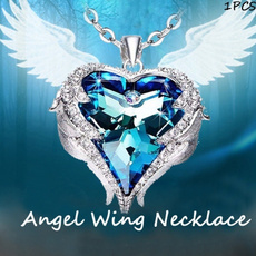 Heart, Shiny, Angel, necklace charm