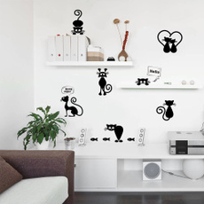 PVC wall stickers, catwallsticker, 3ddiywallsticker, cartoonwallsticker