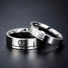 Steel, Couple Rings, Love, wedding ring