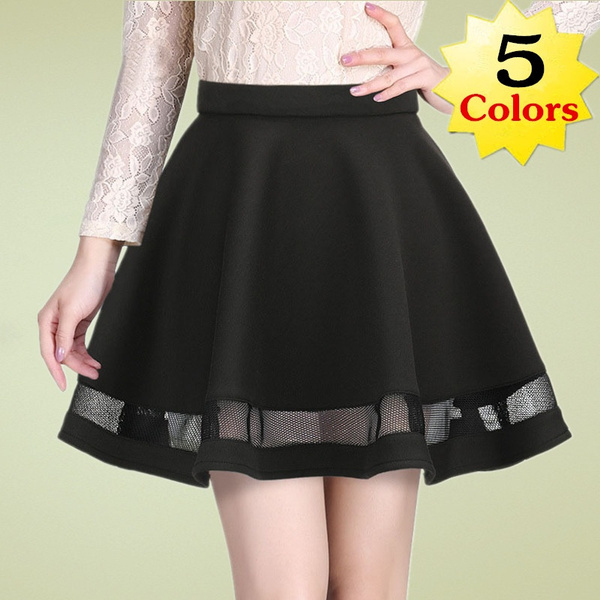 Black knee shop length skirts designer