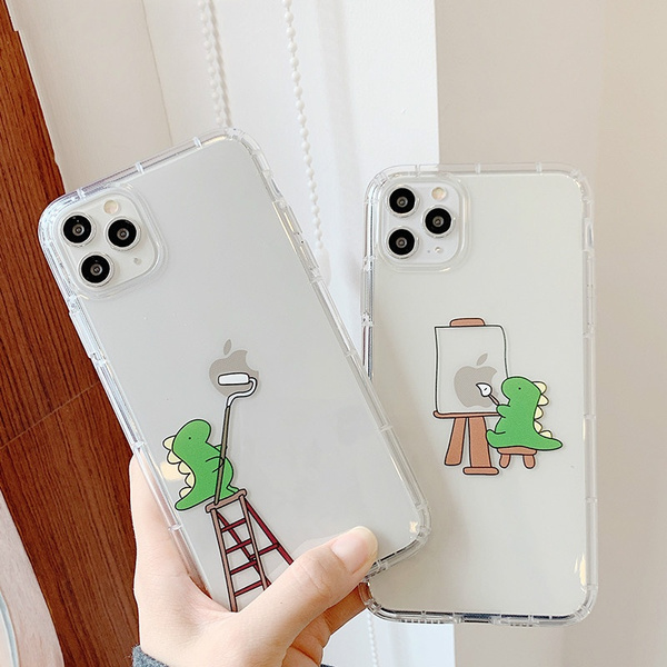 Cute Funny Cartoon dinosaur pattern phone cases Shockproof Soft