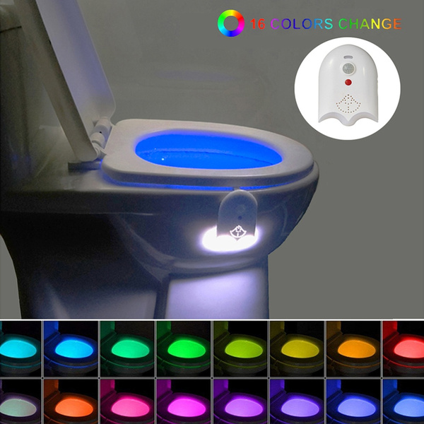 8/16 Colors New Toilet Bowl Night Light, Motion Activated Led