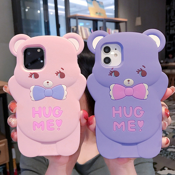 3d Fashion Cartoon Love Bear Soft Silicone Case For Iphone 5 5s Se 6 6s 7 8 Plus X Xr Xs 11 Pro Max Samsung Galaxy J4 J6 A9 A7 2018