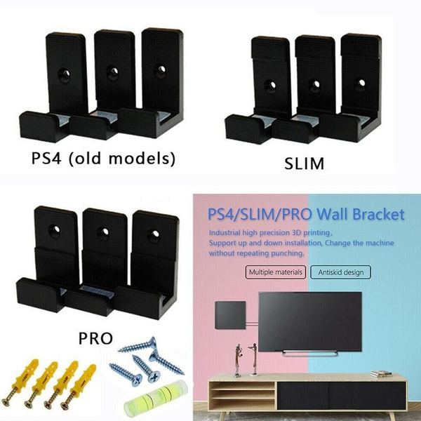 Mount Set Wall Bracket Holder For Playstation 4 Ps4 Slim Pro Game Console | Wish