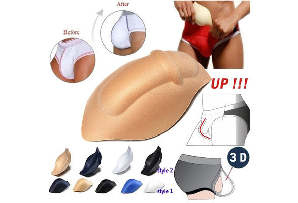 Mens Bulge Package Enhancer Cup Pouch Sponge Pad Insert for Swimwear  Underwear