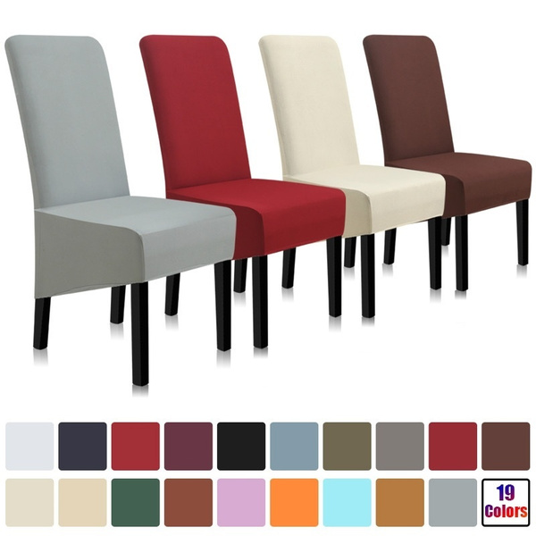 Plus Size Chair Covers Long Back Soild Color Chair Cover Chair Seat