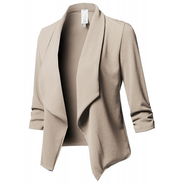 Blazer Solid Color Ladies Slim Casual 