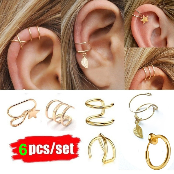 6Pcs/set Minimalist Ear Cuffs for Women 