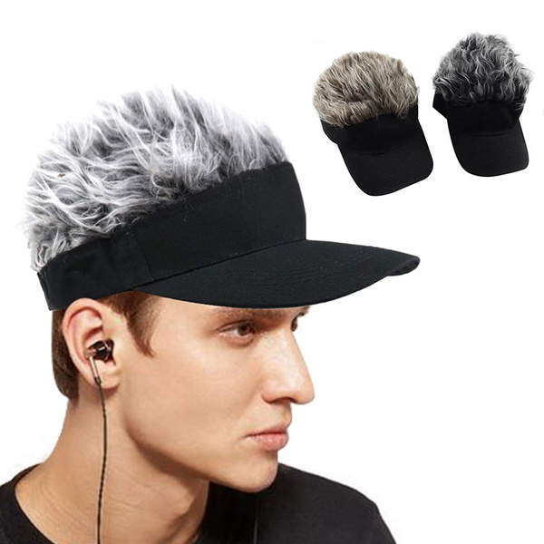 Unisex Fake Hair Visor Hat Golf Wig Cap Adjustable Party Custome Hat For  Women Men  Fruugo IN