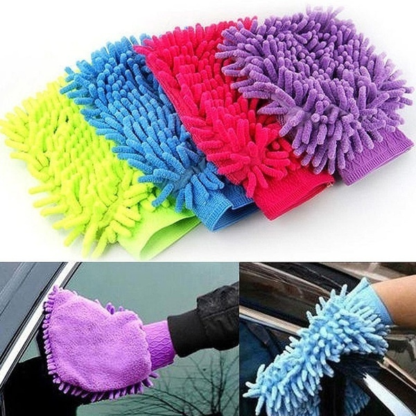 Car Washing Gloves,Fiber Cloth Soft Detailing Mitts