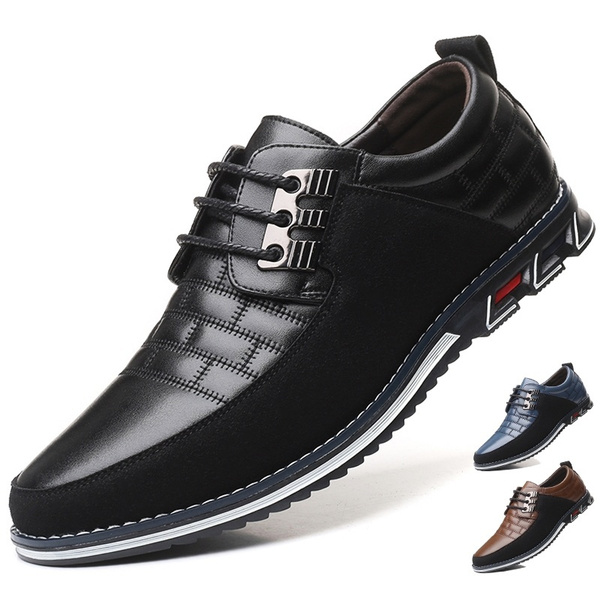 Men Casual Shoes Breathable Business Office Shoes Formal Shoes Lace Up ...