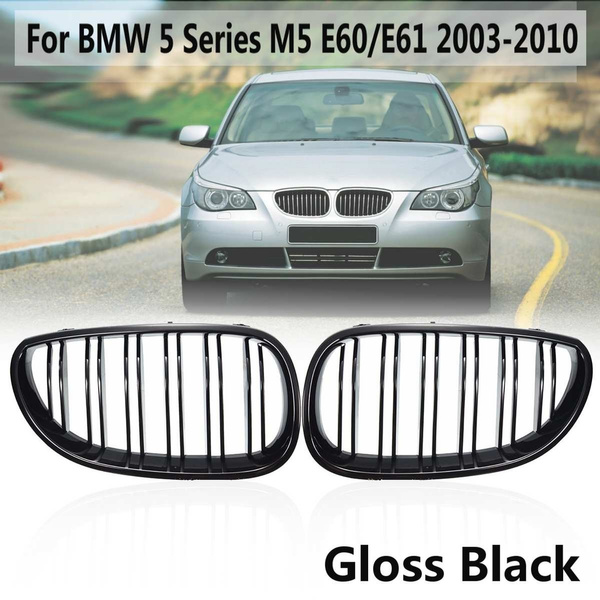 Car Front Sport Grill Kidney Grilles Grill For Bmw 5 Series M5 E60 E61 03 04 05 06 07 08 09 10 Gloss Black Wish