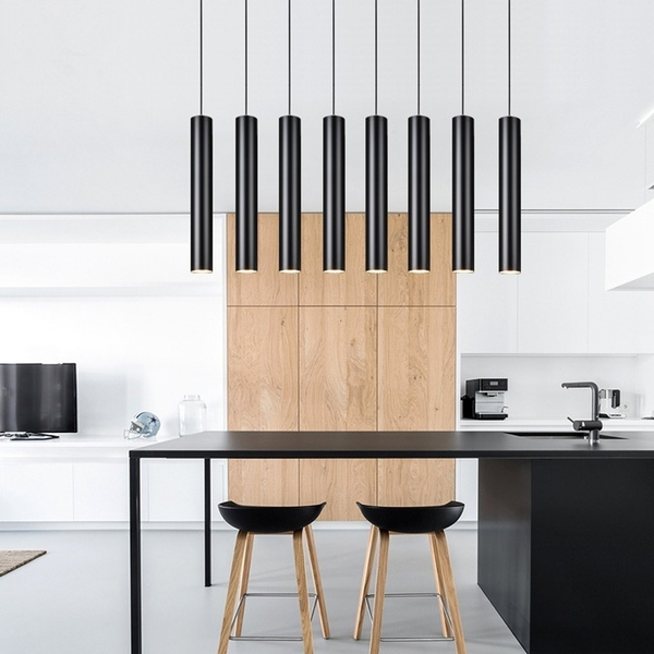 Led Pendant Lamp Hanging Lights Kitchen Island Dining Room Bar Counter Decoration Cylinder Pipe Wish Led Pendant Lamp Hanging Lights Kitchen, Lamp For Kitchen Island